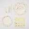 120 White Gold Stars Disposable PAPER TABLEWARE Set Party Events Decorations